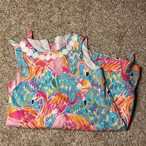 Colorful Flamingo Print Dress